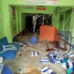 প্রসুতীর মৃত্যুকে কেন্দ্র করে ভাংচুরের পরে বীরগঞ্জ ক্লিনিকের অবস্থা